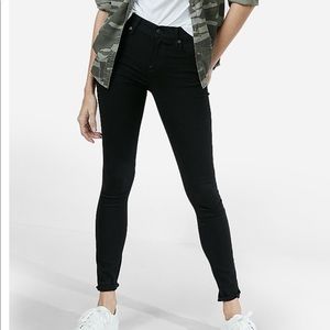 Express jeans crop black skinny